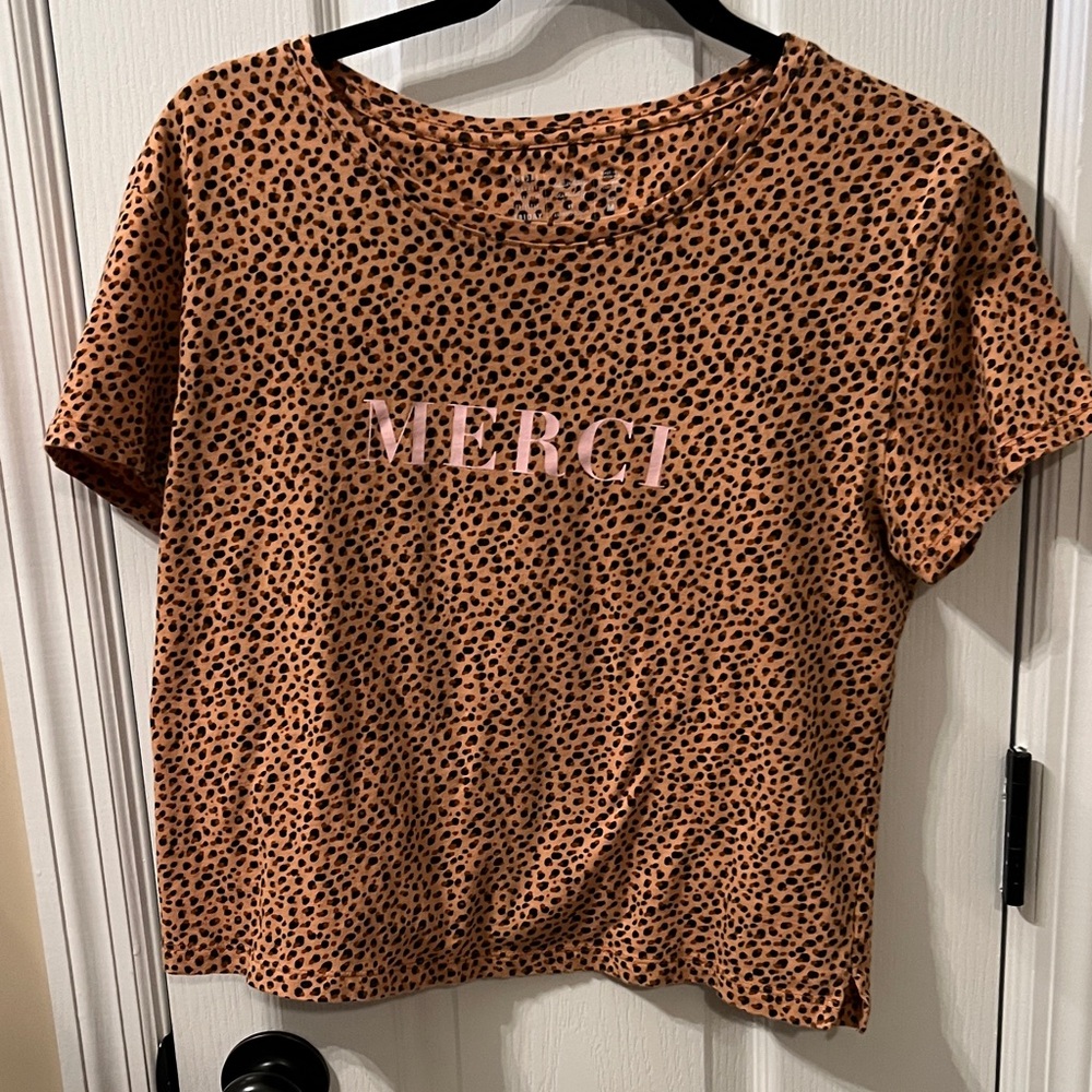Anthropologie Merci Leopard Print Women's cropped teen. M.